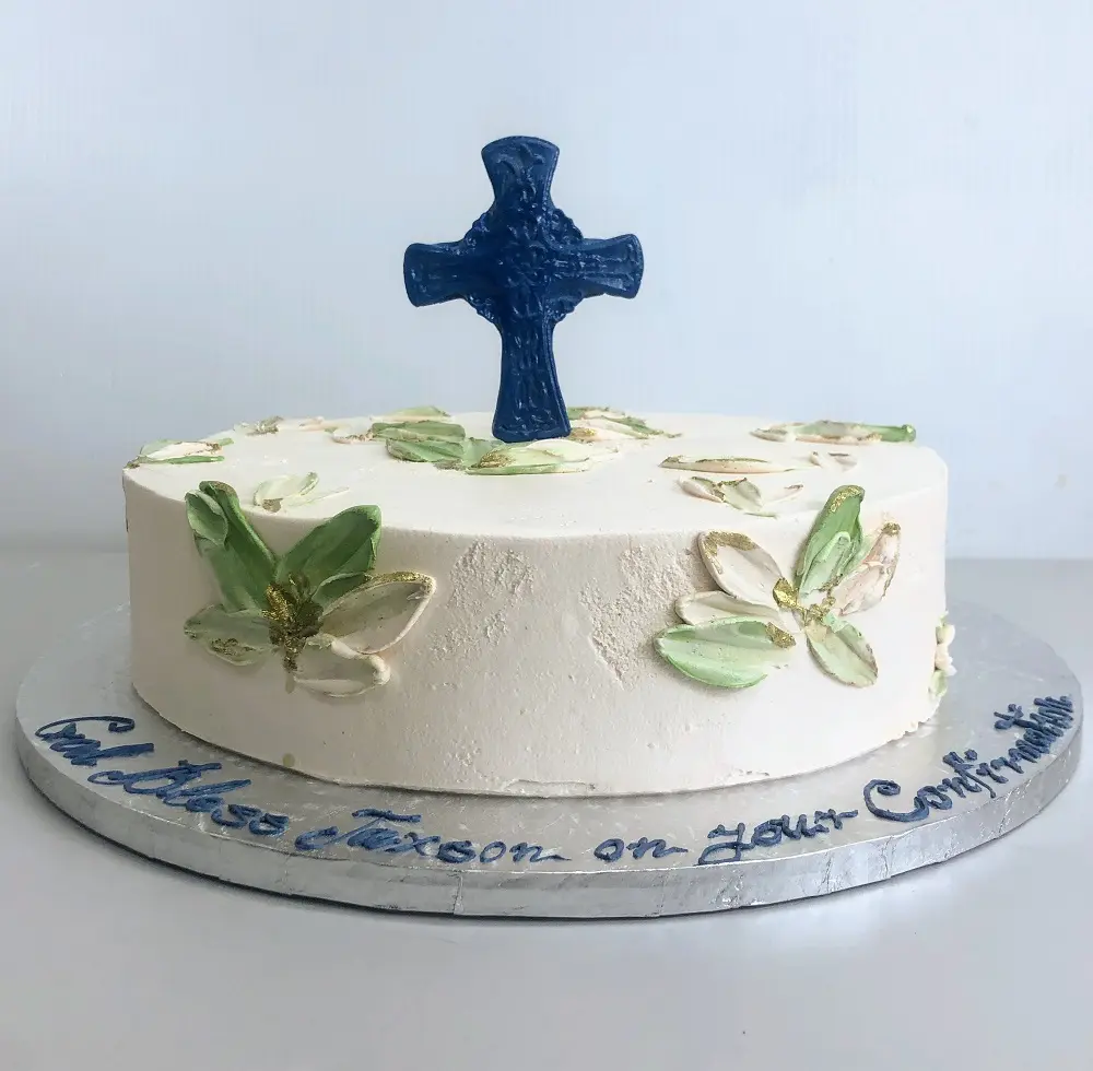 Religious Palette Knife Confirmation Cake