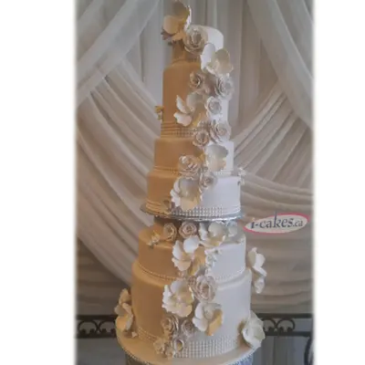 Aphrodite, Edible Gumpaste Flowers, Big Exclusive Fondant Wedding Cake