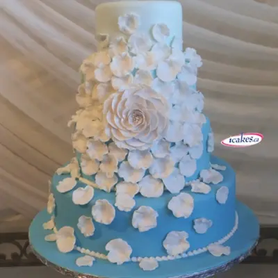 Rose Petals, Gumpaste Flower, Fondant Wedding Cake