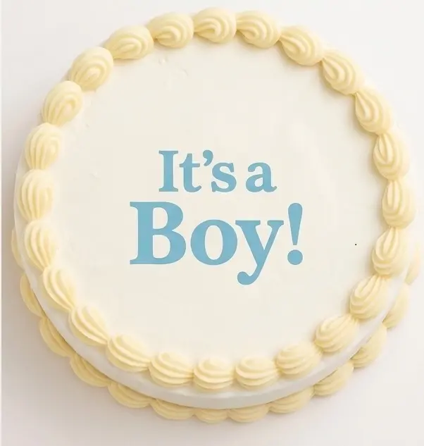 Gender Reveal Burn-away Cake