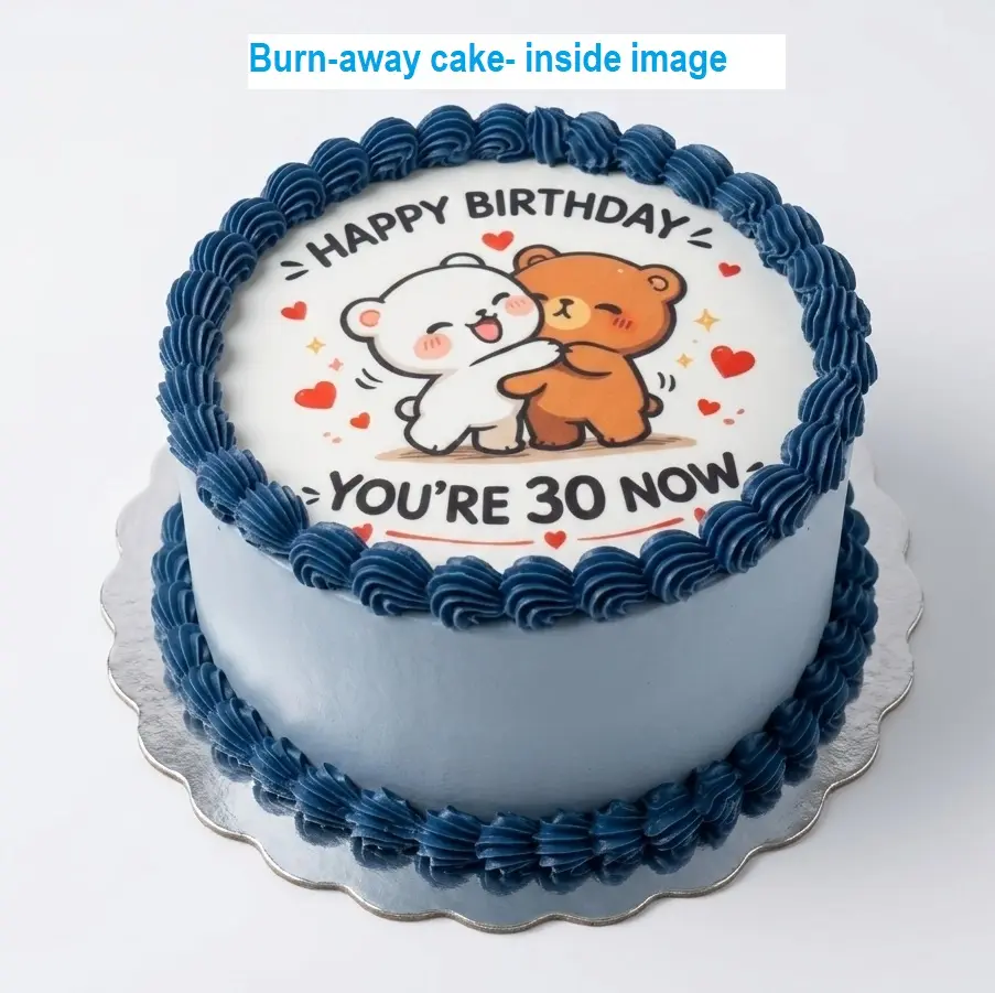 Custom Burn-Away Surprise Reveal Cake