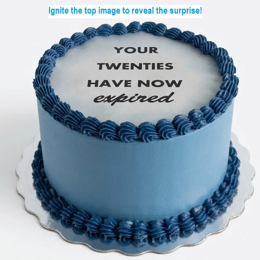 Custom Burn-Away Surprise Reveal Cake