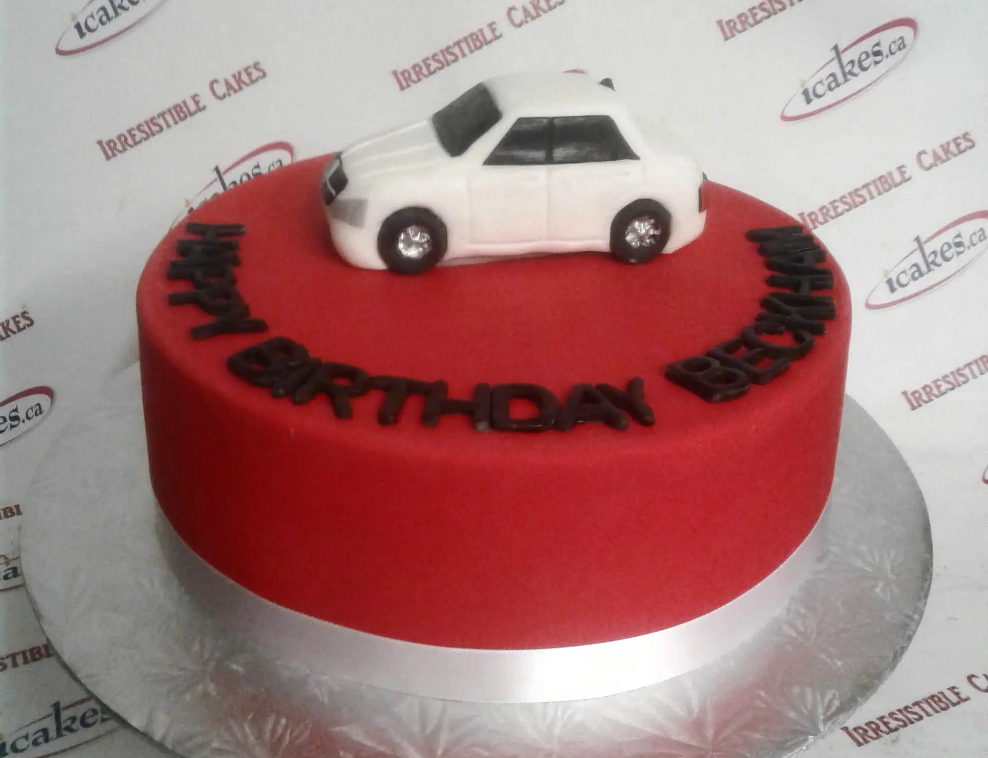 Car/Truck Shape Fondant Birthday Cake For Man/Boy
