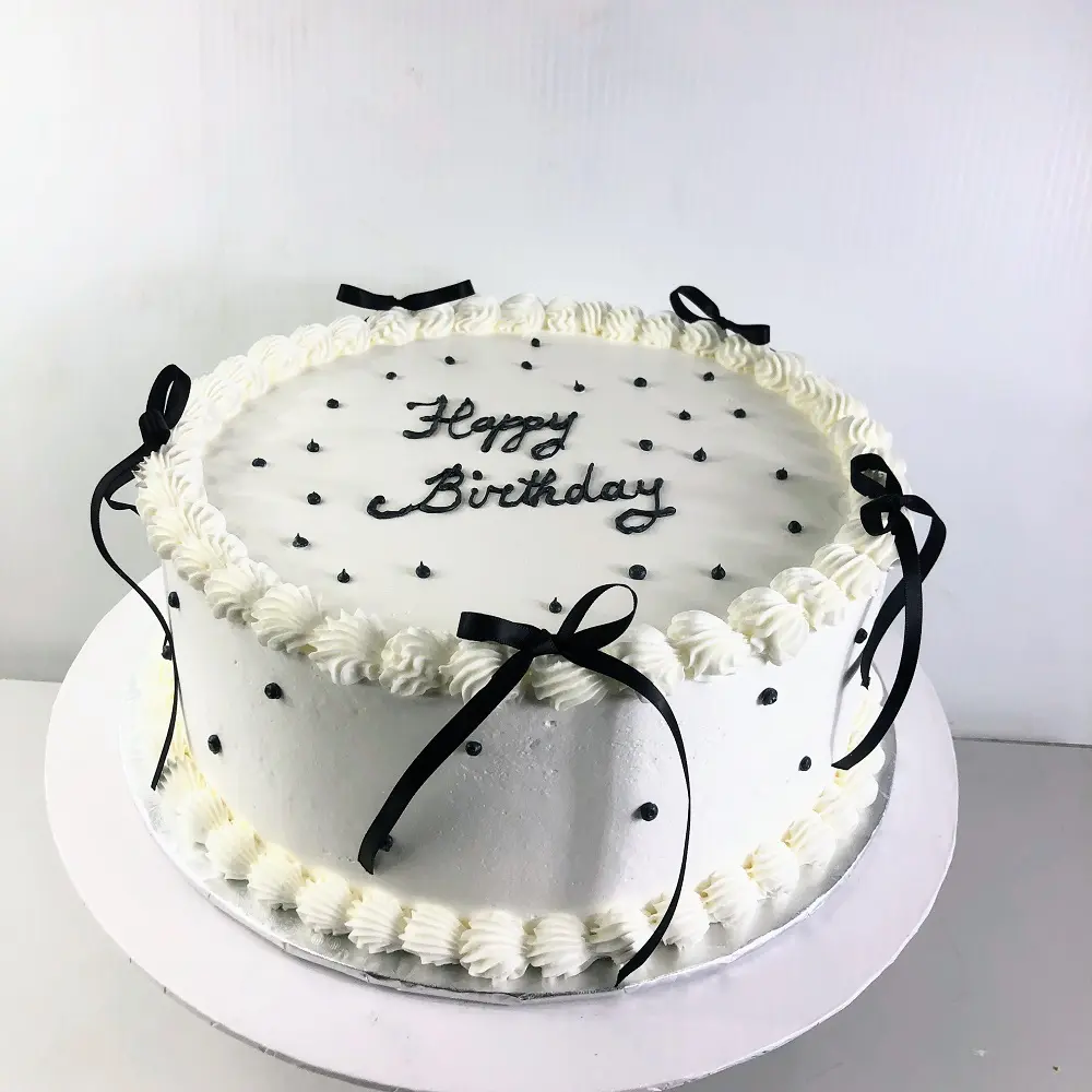Coquette Ribbon Pearl Birthday Cake