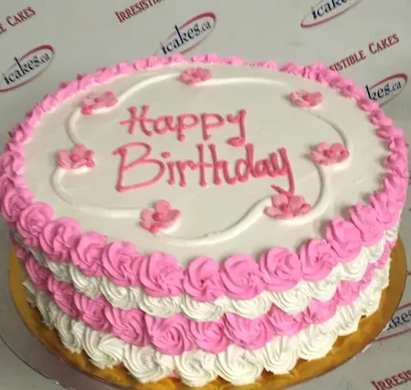 Rosette Ombre Buttercream Birthday Cake For Woman/Girl