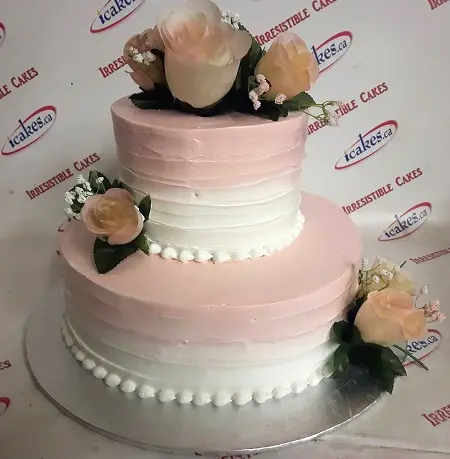 Rustic Nature, Birthday, Anniversary, Wedding, Bridal Shower 2 Tier Buttercream Cake For Woman/Girl
