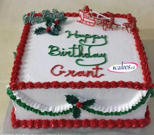 Slab Christmas Cake From Irresistible Cakes