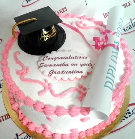 Regular Buttercream Graduation Cake For Girl