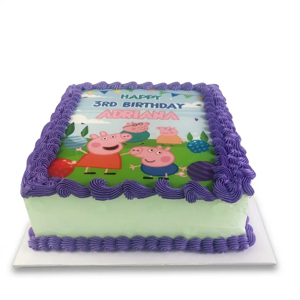 Peppa Pig Custom Edible Photo Birthday Cake