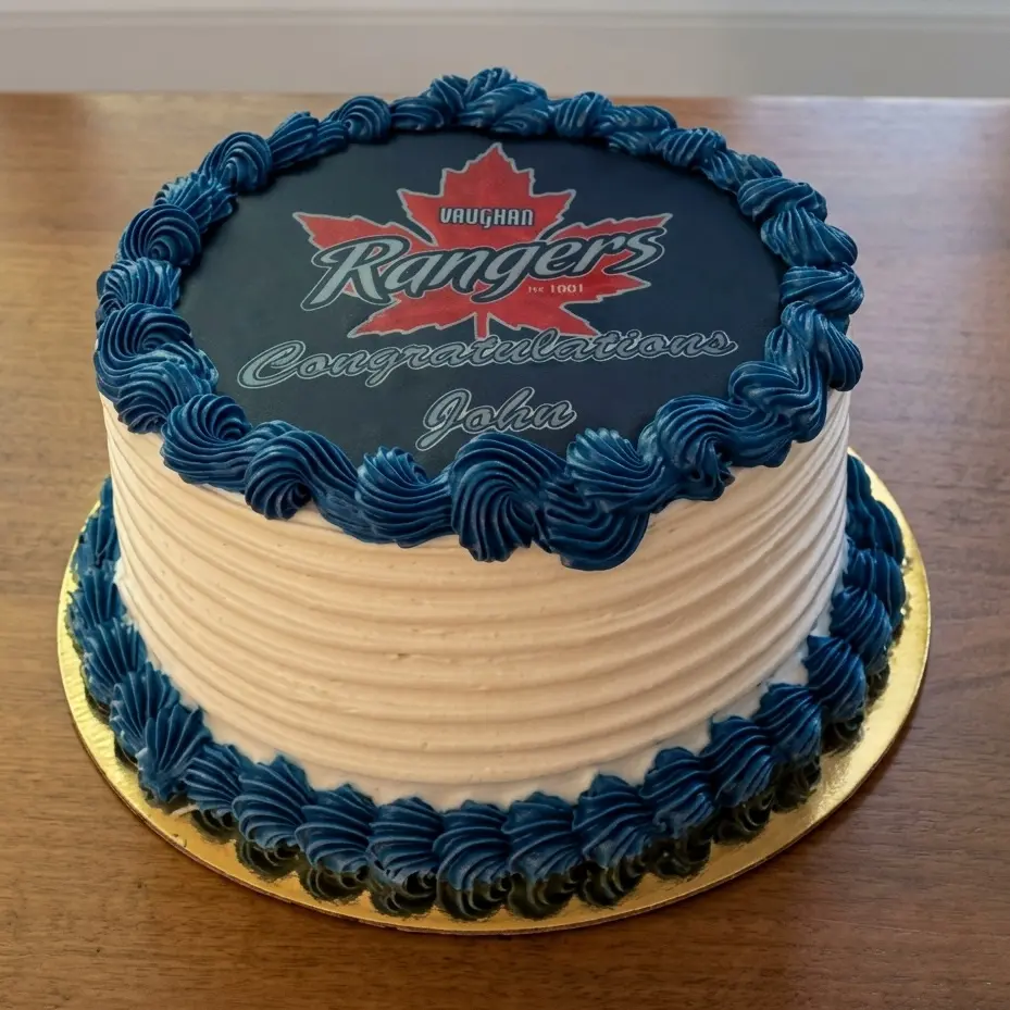 Vaughan Rangers Hockey Team Custom Photo Cake