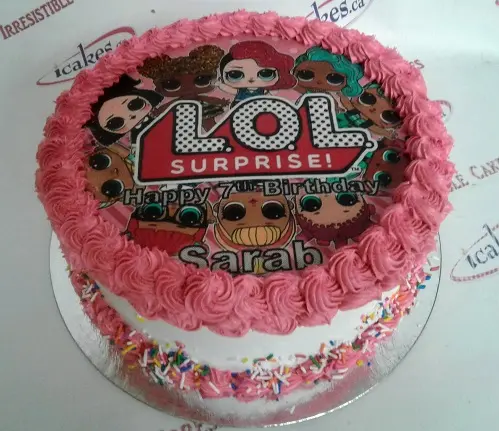 LOL Surprise Edible Picture Photo, Buttercream Birthday Cake For Kids/Girl