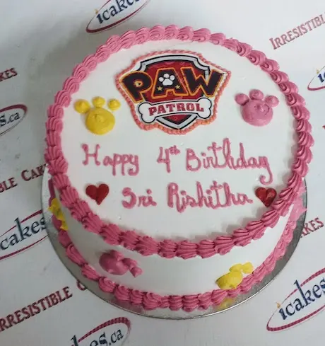 Paw Patrol, Photo, Buttercream Birthday Cake For Kids/Boy/Girl
