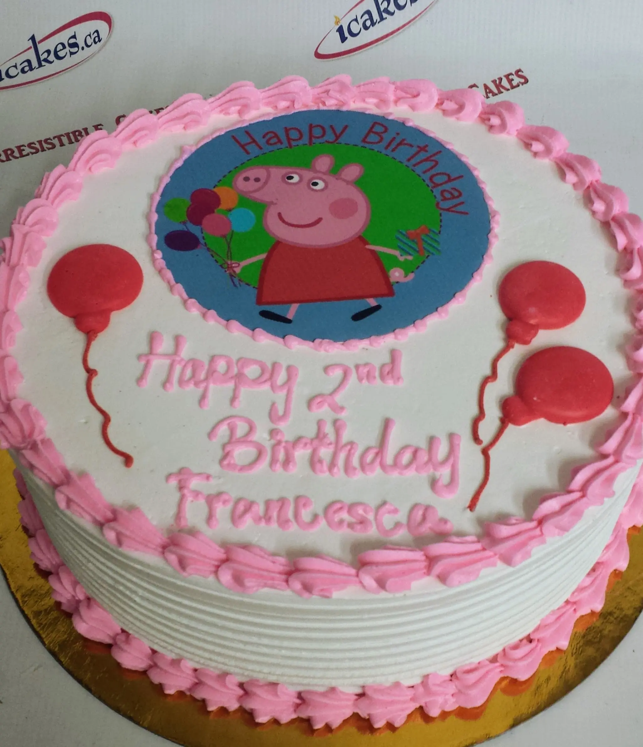 Peppa Pig Picture Photo Boy And Girl BirthdayCake