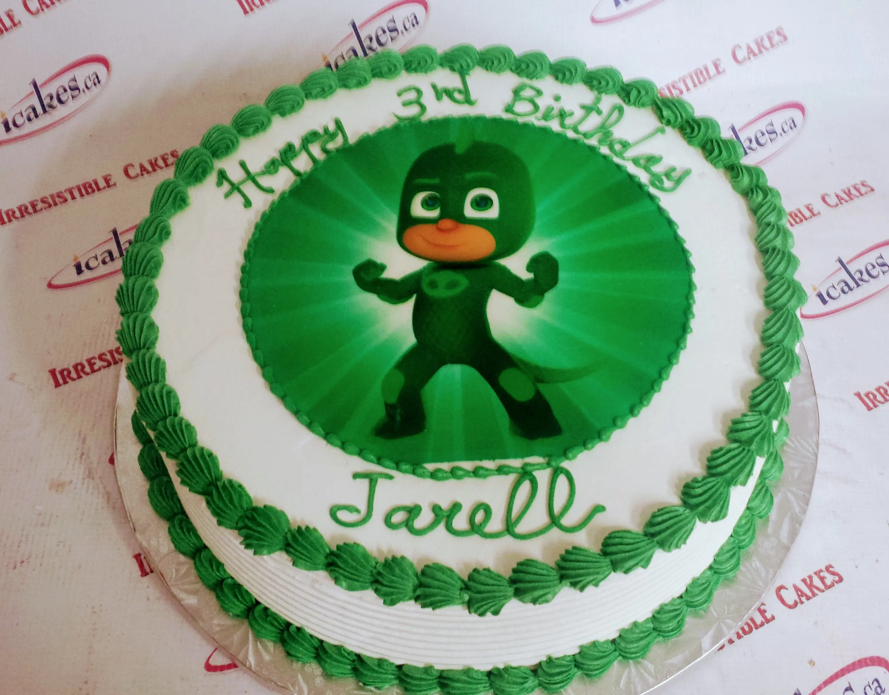 PJ Mask Photo Buttercream Kids Boy Birthday Cake