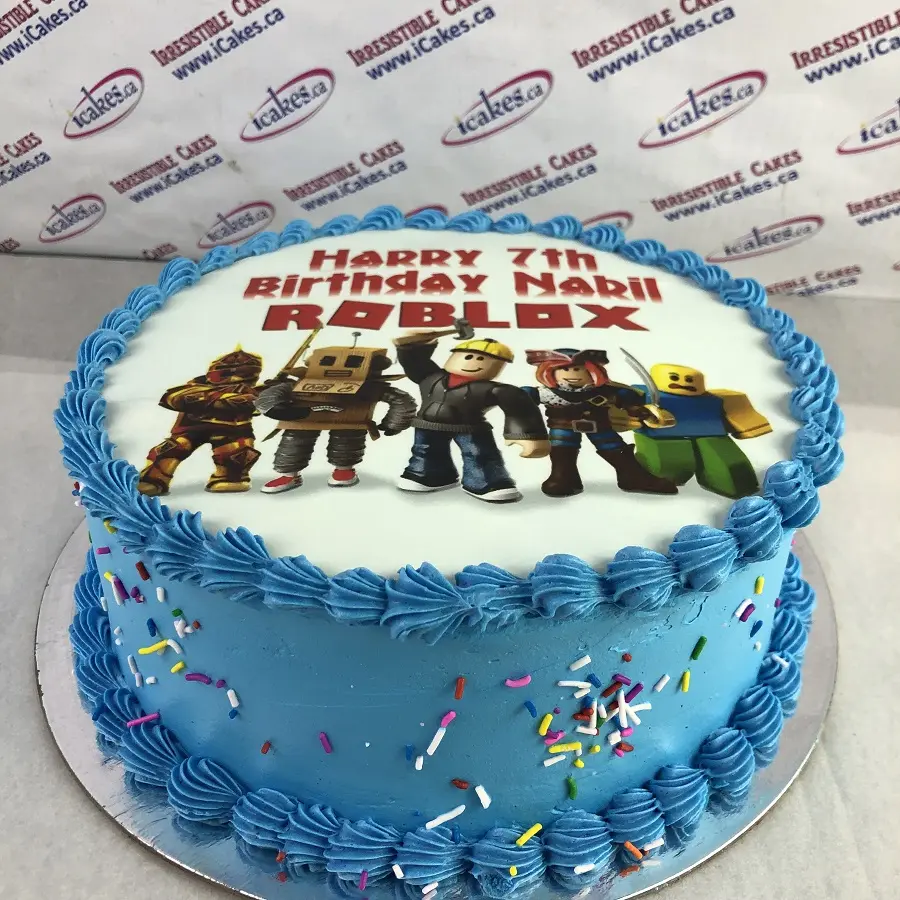 Roblox full picture cake buttercream kids birthday cake
