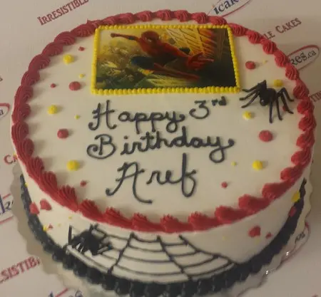 Spiderman Theme Kids Boy Birthday Slab Buttercream Cake