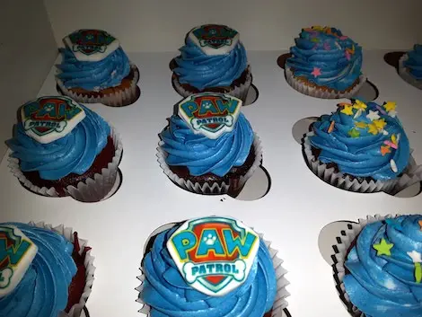 Kids Theme Paw Patrol, Spiderman, Super Heros, Thomas The Train Photo Cupcakes