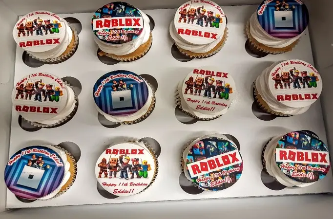 Kids Theme Peepa Pig, Roblox, Photo Cupcakes For Boy Or Girl Birthday